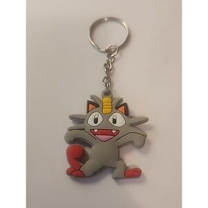 Small Meowth Pokémon 2 Sided Rubber Keychain‎